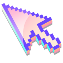 3D Berry Ice Cream Pixel