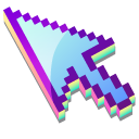 3D Blue Cornflower Pixel