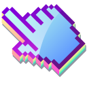 3D Blue Cornflower Pixel