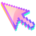 3D Cotton Candy Pink Pixel