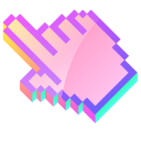 3D Cotton Candy Pink Pixel