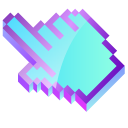 3D Cyan Pixel