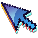3D Deep Water Blue Pixel
