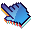 3D Deep Water Blue Pixel