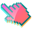 3D Flamingo Pink Pixel