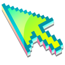 3D Green Apple Pixel