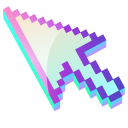 3D Morning Sky Blue Pixel