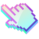 3D Morning Sky Blue Pixel