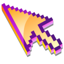 3D Orange Chrysanthemum Pixel