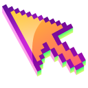 3D Orange Sunset Pixel