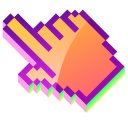 3D Orange Sunset Pixel