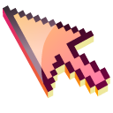3D Peach Pink Pixel