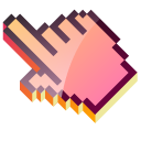 3D Peach Pink Pixel