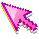 3D Pink Glazed Donut Pixel