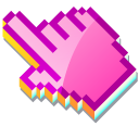 3D Pink Glazed Donut Pixel