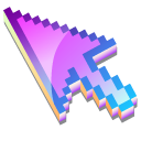 3D Purple Lilac Pixel