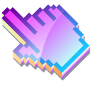 3D Purple Lilac Pixel