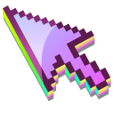 3D Purple Plum Pixel