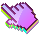 3D Purple Plum Pixel