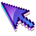 3D Purple Space Pixel