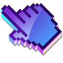 3D Purple Space Pixel
