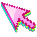 3D Raspberry Pink Pixel