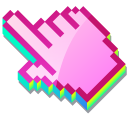 3D Raspberry Pink Pixel
