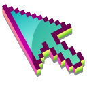 3D Watermelon Tourmaline Pixel