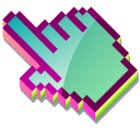 3D Watermelon Tourmaline Pixel