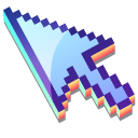 3D Winter Morning Blue Pixel
