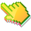 3D Yellow Pineapple Pixel