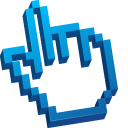 Blue Transparent 3D Pixel
