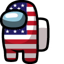 Among Us American Flag Character