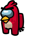 Among Us Angry Birds Red Character