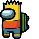 Among Us Bart Simpson Character