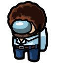 Among Us Beige Bob Ross Character