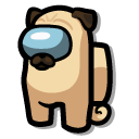 Among Us Beige Pug Character