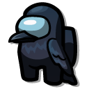 Among Us Black Crow Character
