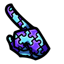 Among Us Blue and Purple Puzzle Character
