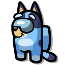 Among Us Blue Bluey Heeler Character