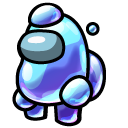 Among Us Blue Bubble Character