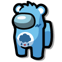 Among Us Blue Care Bears Grumpy Bear Character