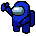 Among Us Blue Character Dance