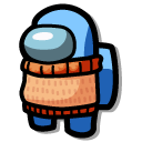 Among Us Blue Character in a Sweater