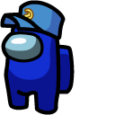 Among Us Blue Character in CCC Cap