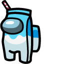 Among Us Blue Character Milk Carton