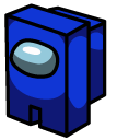 Among Us Blue Cubic Character