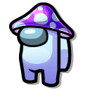 Among Us Blue Enchanted Mushroom Character