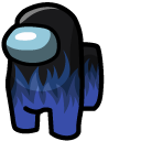 Among Us Blue Flame Character