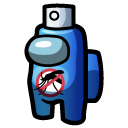 Among Us Blue Mosquito Spray Character